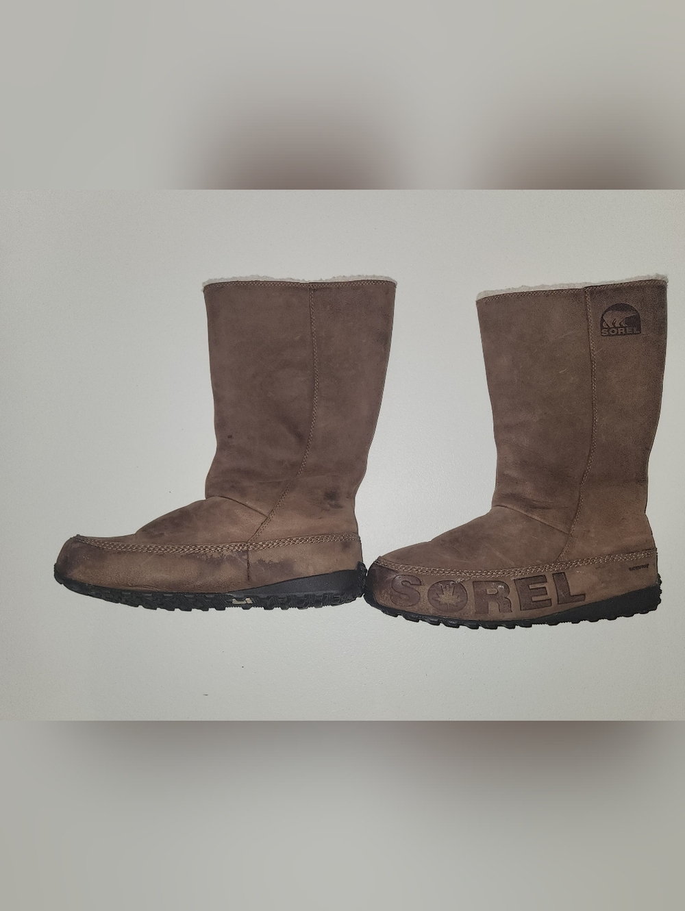 Sorel Suka Tall Shearling Lined Boot Ladies 10.5US Brown Waterproof Pull On Boot